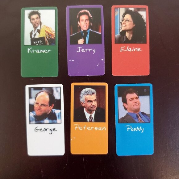 CLUE SEINFELD Game Characters/Movers Replacement Pieces NO STANDS, USED - Picture 1 of 3